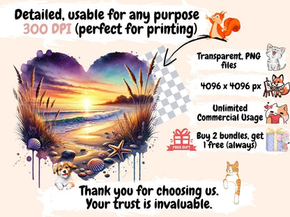 Beach Hearts Clipart Beach clip art - Wonders Artist