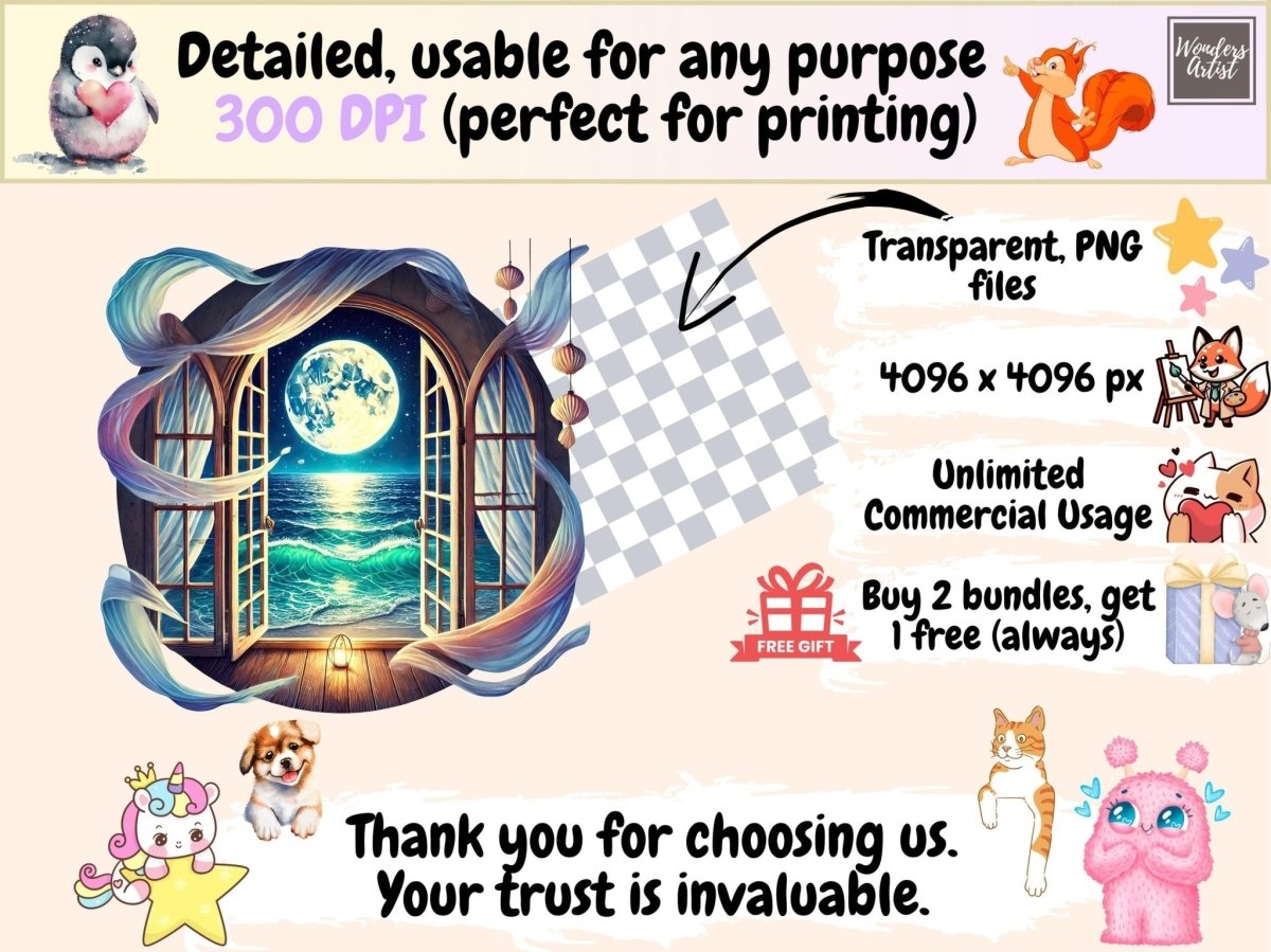 Beach House Nights Clipart beach at night art beach graphics beach house png - WondersArtist