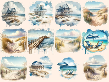 Beach Landscapes (P2) Clipart Beach clip art - Wonders Artist