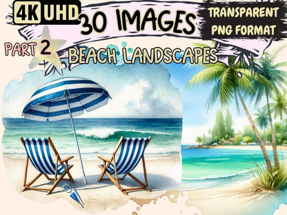 Beach Landscapes (P2) Clipart Beach clip art - Wonders Artist
