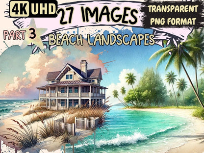 Beach Landscapes (P3) Clipart Beach clip art - Wonders Artist