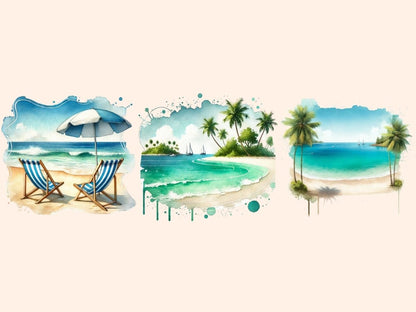 Beach Landscapes (P3) Clipart Beach clip art - Wonders Artist