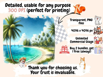 Beach Landscapes (P3) Clipart Beach clip art - Wonders Artist