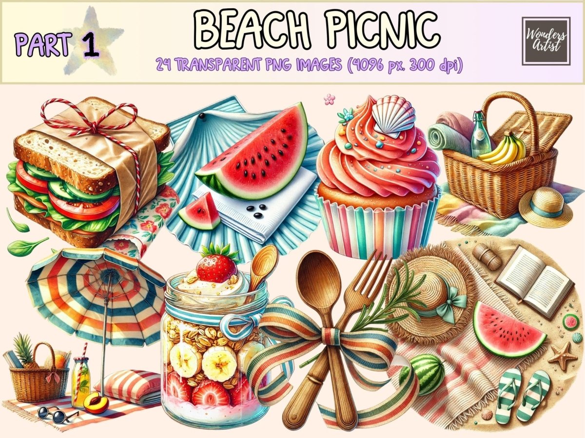 Beach Picnic Clipart beach clipart beach designs beach graphics - WondersArtist