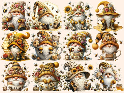 Bee Gnomes Clipart adorable gnomes - Wonders Artist
