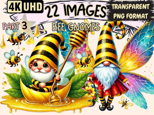 Bee Gnomes (P3) Clipart bee artwork - Wonders Artist