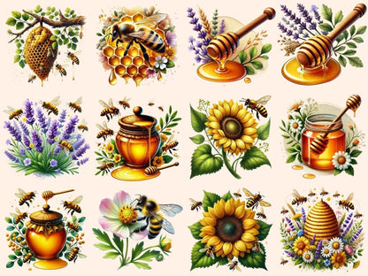 Bees & Honey Clipart - Wonders Artist
