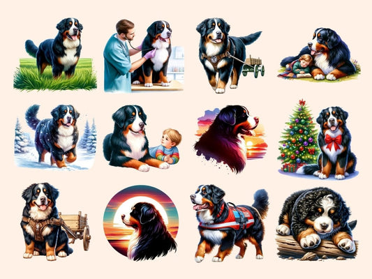 Bernese Mountain Dog Clipart
