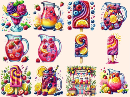 Berry Lemonade Clipart berry clipart berry drink art berry lemonade png - WondersArtist