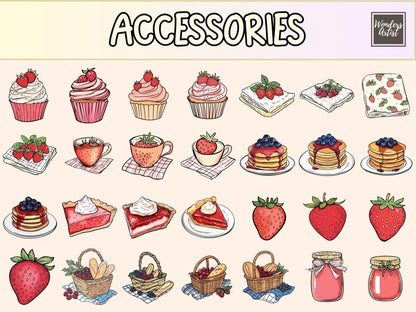 Berry Picnic Cardmaking Clipart berry cardmaking - Wonders Artist