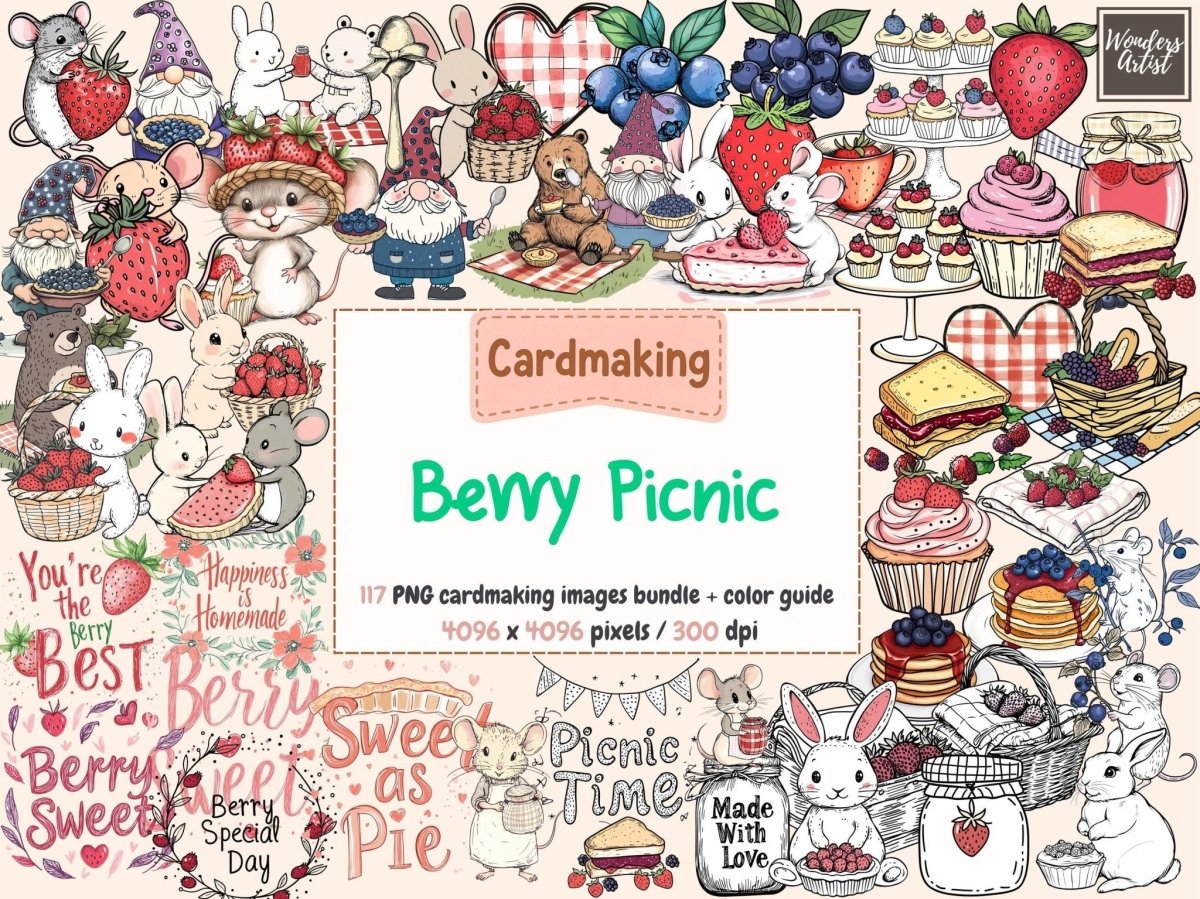 Berry Picnic Cardmaking Clipart 117 PNG Strawberry Picnic Graphics Berry picnic cardmaking clipart 117 png strawberry picnic graphics