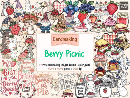 Berry Picnic Cardmaking Clipart berry cardmaking - Wonders Artist