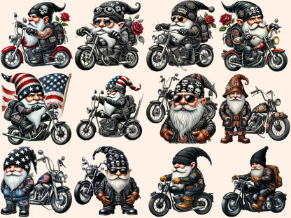 Biker Gnomes (P3) Clipart Biker clip art - Wonders Artist