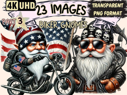Biker Gnomes (P3) Clipart Biker clip art - Wonders Artist