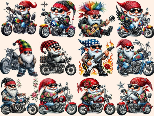 คลิปอาร์ตคนแคระไบค์เกอร์ (P4)