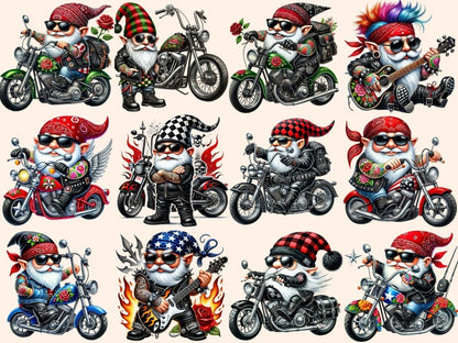 Biker Gnomes (P4) Clipart Biker clip art - Wonders Artist