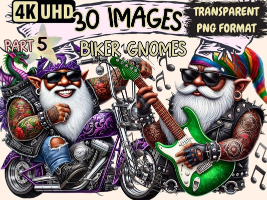 Biker Gnomes (P5) Clipart Biker clip art - Wonders Artist
