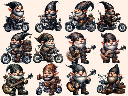 Biker Man Gnome Clipart biker clipart - Wonders Artist