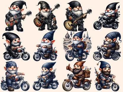 Biker Man Gnome Clipart biker clipart - Wonders Artist