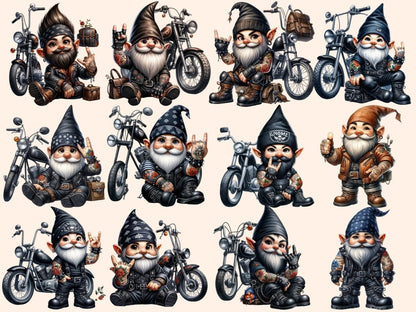 Biker Man Gnome Clipart biker clipart - Wonders Artist