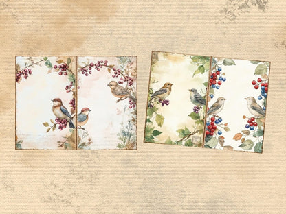 Birds & Berries Journal Pages (P2) Berries Ephemera - Wonders Artist
