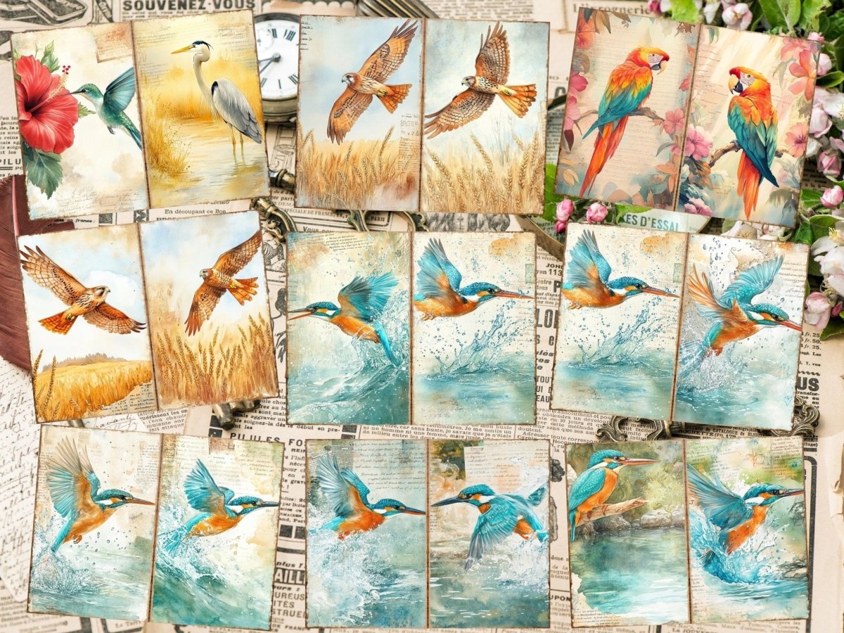 Bird's Grace Journal Pages (P2) Bird Ephemera - Wonders Artist