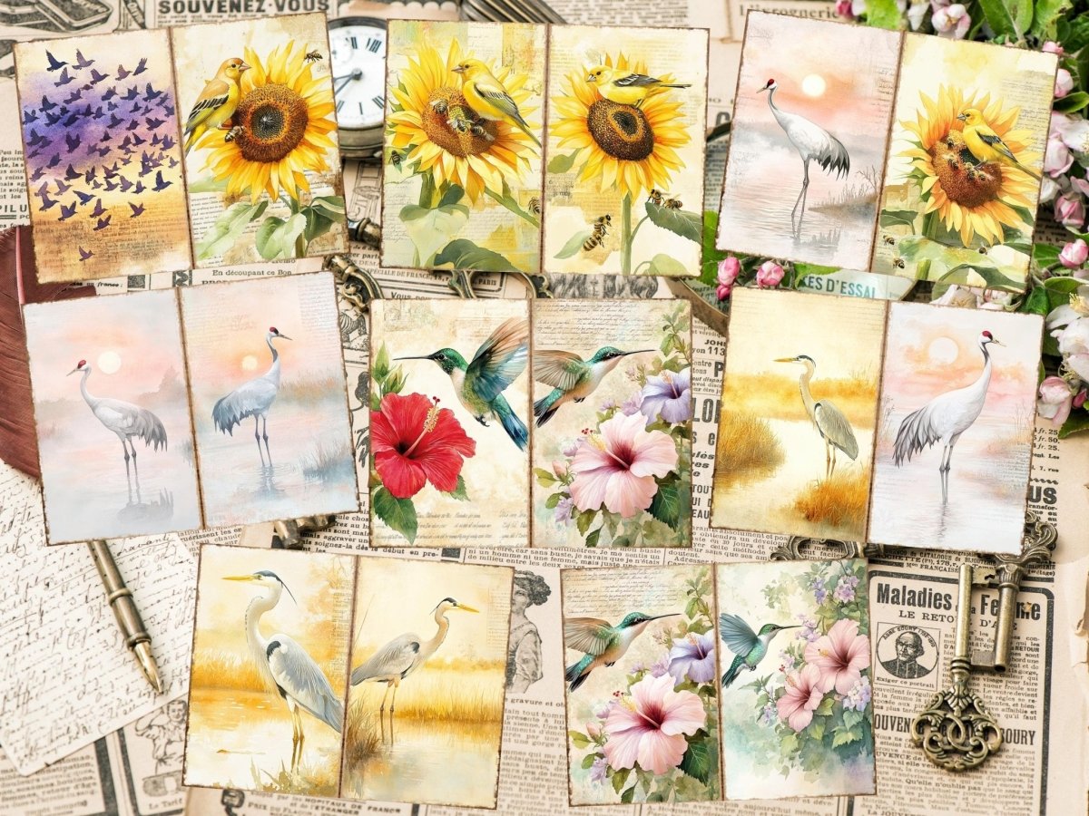 Bird's Grace Journal Pages (P2) Bird Ephemera - Wonders Artist