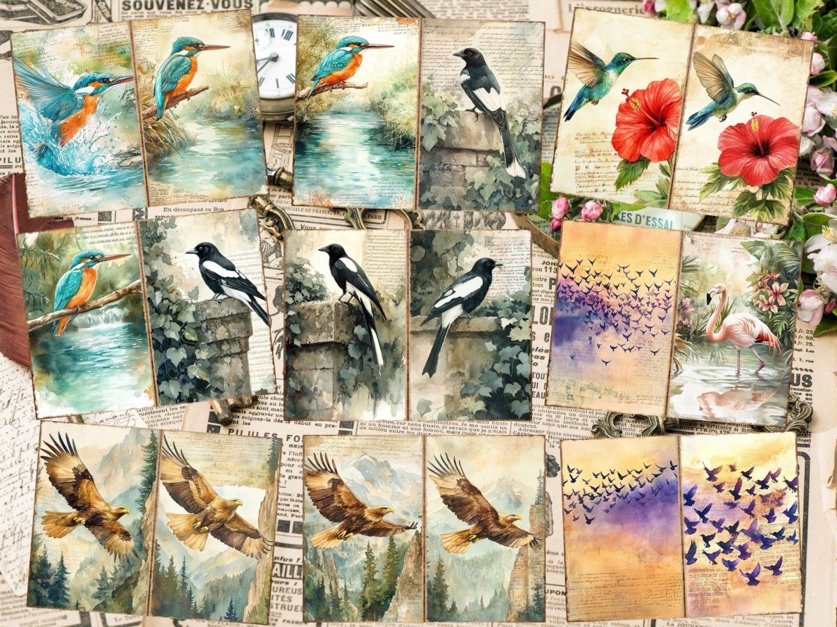 Bird's Grace Journal Pages (P2) Bird Ephemera - Wonders Artist