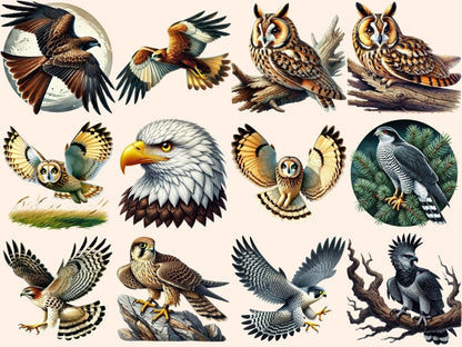 Birds of Prey Clipart Bird of Prey Icons - Wonders Artist