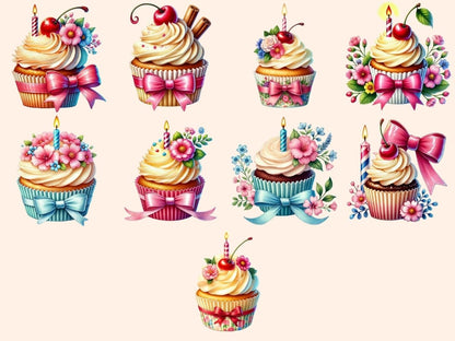 Birthday Cupcakes (P2) Clipart birthday clipart - Wonders Artist