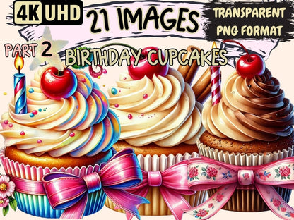 Birthday Cupcakes (P2) Clipart birthday clipart - Wonders Artist