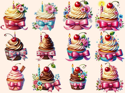 Birthday Cupcakes (P2) Clipart birthday clipart - Wonders Artist