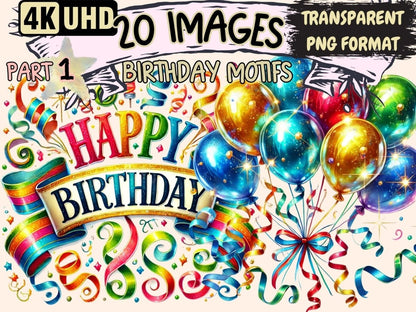 Birthday Motifs Clipart birthday artwork - Wonders Artist