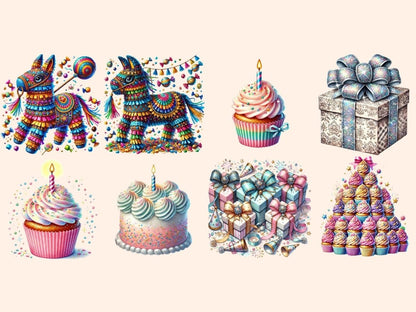 Birthday Motifs (P2) Clipart birthday artwork - Wonders Artist