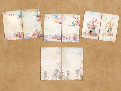Birthday Party Journal Pages (P2) Birthday Ephemera - Wonders Artist