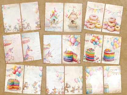 Birthday Party Journal Pages (P2) Birthday Ephemera - Wonders Artist