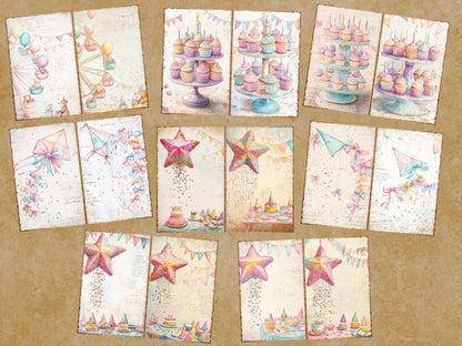 Birthday Party Journal Pages (P2) Birthday Ephemera - Wonders Artist