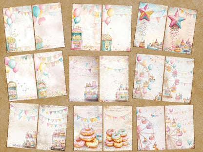 Birthday Party Journal Pages (P2) Birthday Ephemera - Wonders Artist
