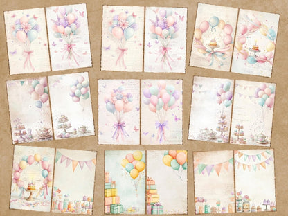 Birthday Party Journal Pages (P3) Birthday Ephemera - Wonders Artist