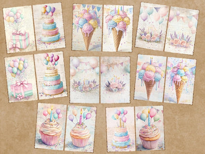 Birthday Party Journal Pages (P3) Birthday Ephemera - Wonders Artist