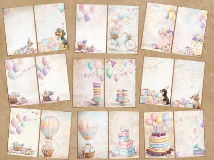 Birthday Party Journal Pages (P4) Birthday Ephemera - Wonders Artist