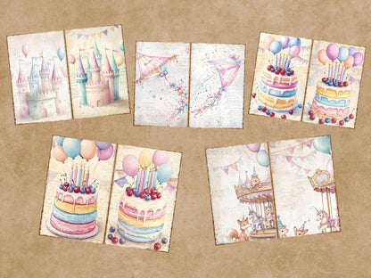 Birthday Party Journal Pages (P4) Birthday Ephemera - Wonders Artist