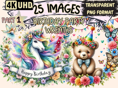 Birthday Wreaths Clipart Birthday clip art - Wonders Artist