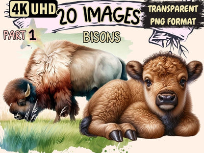 Bisons Clipart Bison clip art - Wonders Artist