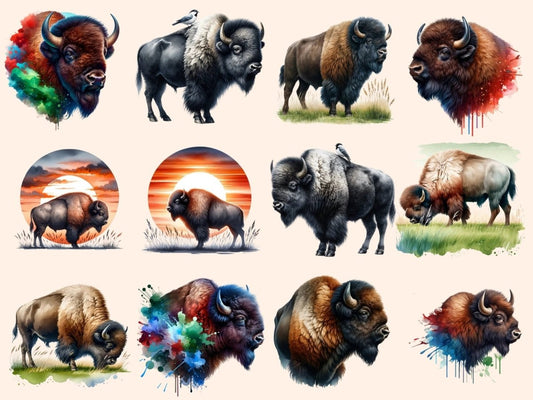 Bisons clipart