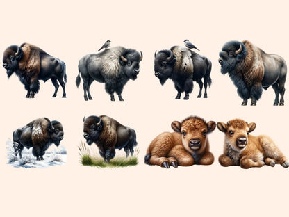 Bisons Clipart Bison clip art - Wonders Artist