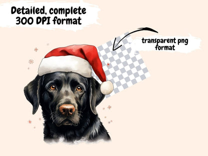 Black Lab Dogs Watercolor Clipart black dog clipart - Wonders Artist