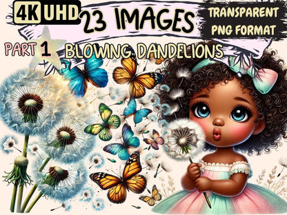 Blowing Dandelions Clipart Airy Dandelion Art - Wonders Artist