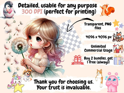 Blowing Dandelions (P2) Clipart Airy Dandelion Art - Wonders Artist