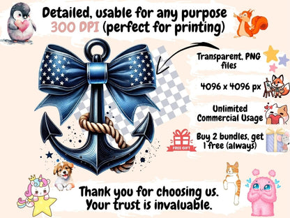 Blue Anchors (P1) Clipart Anchor Illustrations - Wonders Artist